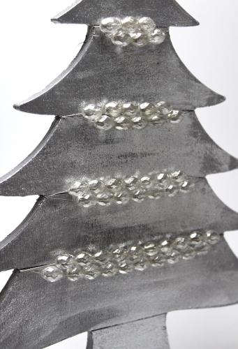 Cam Boncuklu Ahşap Çam Ağacı - Gümüş - Halkkitabevi Cam Boncuklu Ahşap Çam Ağacı - Gümüş - Halkkitabevi