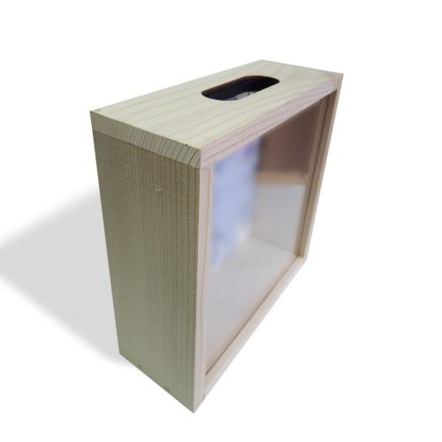 Camlı Ahşap Kumbara Kalpaklı Atatürk "Ham Ahşap" - Halkkitabevi