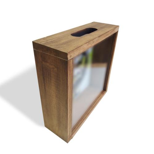 Camlı Ahşap Kumbara Love is A Journey - Halkkitabevi