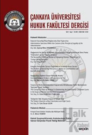 Çankaya Üniversitesi Hukuk Fakültesi Dergisi Cilt:2 Sayı:1 - Halkkitab
