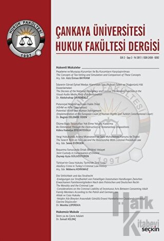 Çankaya Üniversitesi Hukuk Fakültesi Dergisi Cilt:2 Sayı:2 - Halkkitab