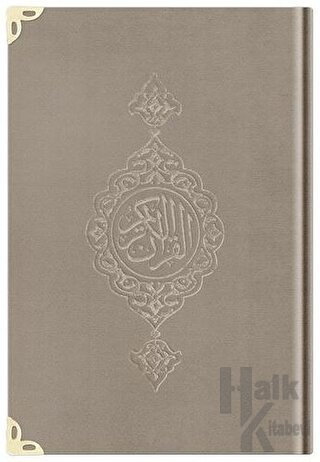 Çanta Boy Kadife Kur'an-ı Kerim (Vizon, Yaldızlı, Mühürlü) - 1007 Vizon (Ciltli)