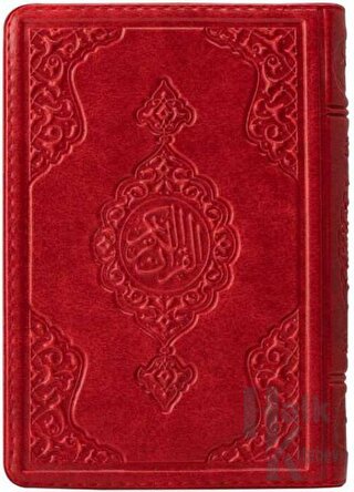 Çanta Boy Kur'an-ı Kerim (Kırmızı Renk, Kılıflı, Mühürlü) (Ciltli)