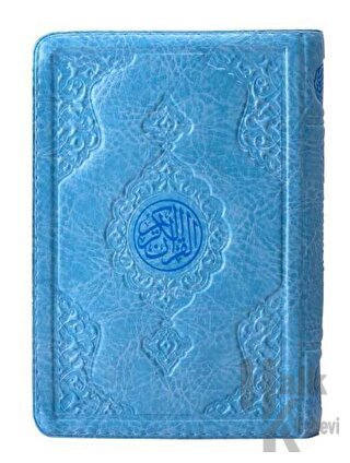 Çanta Boy Kur'an-ı Kerim (Mavi Renk, Kılıflı, Mühürlü) (Ciltli)