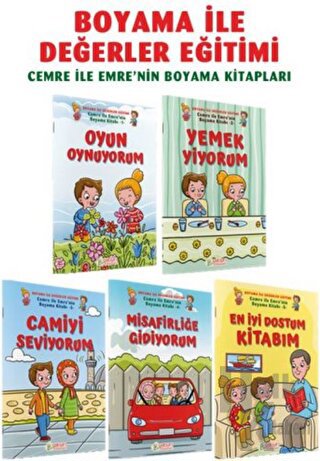 Cemre ile Emre'nin Boyama Kitapları (5 Cilt) - Halkkitabevi