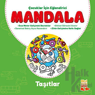 Çocuklar İçin Eğlendirici Mandala: Taşıtlar