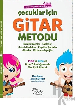 Çocuklar İçin Gitar Metodu - Renklerle Gitar Öğreniyorum - Halkkitabev