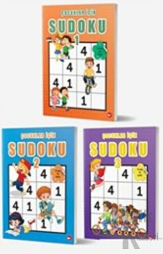 Çocuklar İçin Sudoku Seti (3 Kitap Takım) - Halkkitabevi