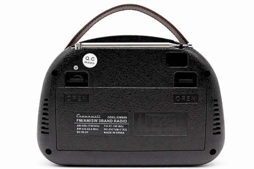 Crownwell Taşınabilir Bluetooth Retro Radyo Arizona Serisi / Black - H