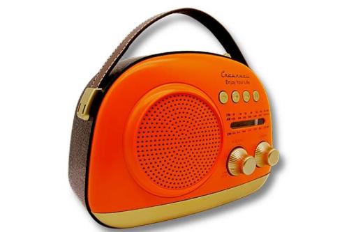 Crownwell Taşınabilir Bluetooth Retro Radyo Arizona Serisi / Orange - Crownwell Taşınabilir Bluetooth Retro Radyo Arizona Serisi / Orange -