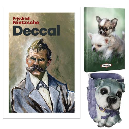 Deccal - Friedrich Nietzsche ve Dekoratif Köpek Kalemlik - Minik Dostlar Planlama Defteri