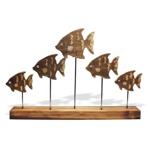 Dekoratif Ahşap 5'li Balık - Halkkitabevi Dekoratif Ahşap 5'li Balık - Halkkitabevi