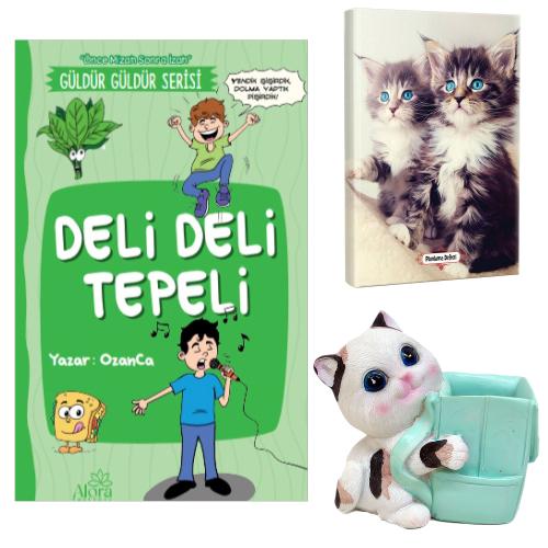 Deli Deli Tepeli - Maviş Kediler Planlama Defteri ve Sevimli Kedi Kalemlik