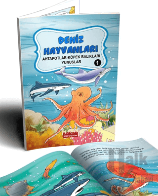 Deniz Hayvanları 1 Ahtapotlar-Köpek Balıkları-Yunuslar - Halkkitabevi
