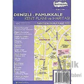 Denizli - Pamukkale Kent Planı ve Haritası - Halkkitabevi