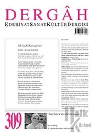 Dergah Edebiyat Kültür Sanat Dergisi Sayı: 309 Kasım 2015