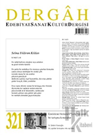 Dergah Edebiyat Kültür Sanat Dergisi Sayı: 321 Kasım 2016