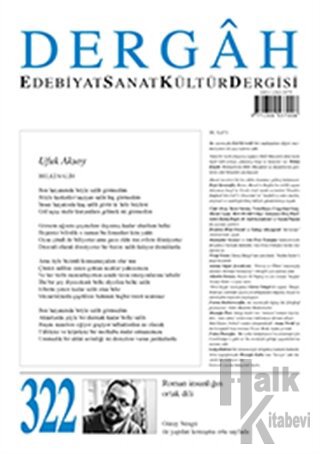 Dergah Edebiyat Kültür Sanat Dergisi Sayı: 322 Aralık 2016