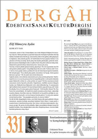 Dergah Edebiyat Kültür Sanat Dergisi Sayı: 331 Eylül 2017