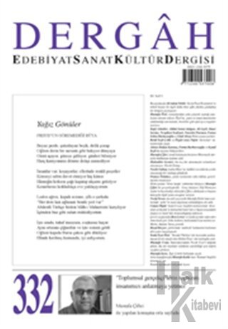 Dergah Edebiyat Kültür Sanat Dergisi Sayı: 332 Ekim 2017 - Halkkitabev