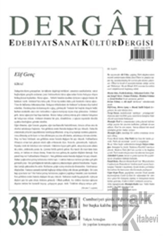 Dergah Edebiyat Kültür Sanat Dergisi Sayı: 335 Ocak 2018