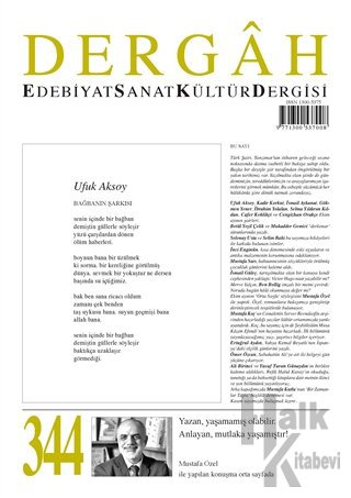 Dergah Edebiyat Kültür Sanat Dergisi Sayı: 344 Ekim 2018 - Halkkitabev