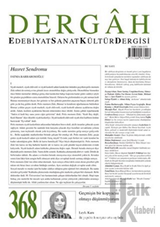 Dergah Edebiyat Kültür Sanat Dergisi Sayı: 368 Ekim 2020 - Halkkitabev