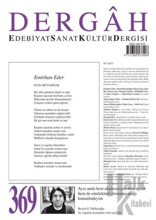 Dergah Edebiyat Kültür Sanat Dergisi Sayı: 369 Kasım 2020 - Halkkitabe
