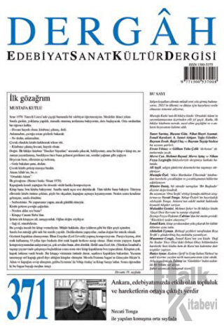 Dergah Edebiyat Kültür Sanat Dergisi Sayı: 371 - Halkkitabevi