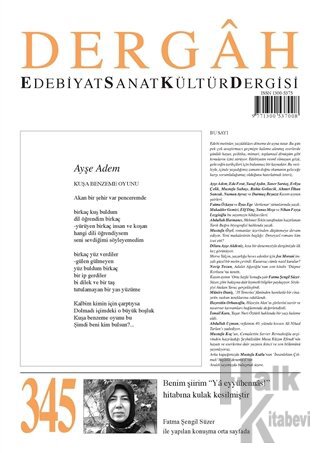 Dergah Edebiyat Sanat Kültür Dergisi Sayı: 345 Kasım 2018 - Halkkitabe