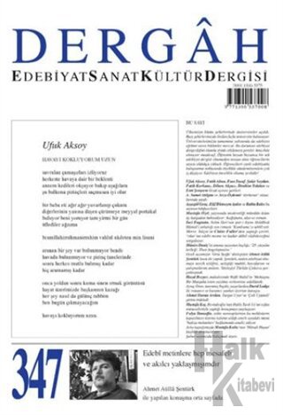 Dergah Edebiyat Sanat Kültür Dergisi Sayı: 347 Ocak 2019