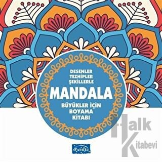 Desenler Tezhipler Şekillerle Mandala - Mavi Kitap