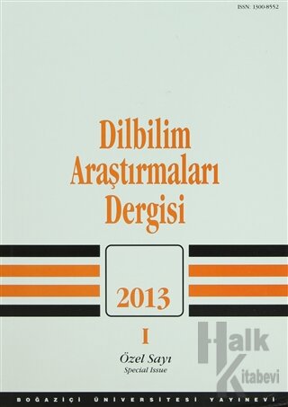 Dilbilim Araştırmaları Dergisi: 2013 / 1 - Halkkitabevi