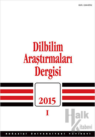 Dilbilim Araştırmaları Dergisi : 2015 / 1 - Halkkitabevi