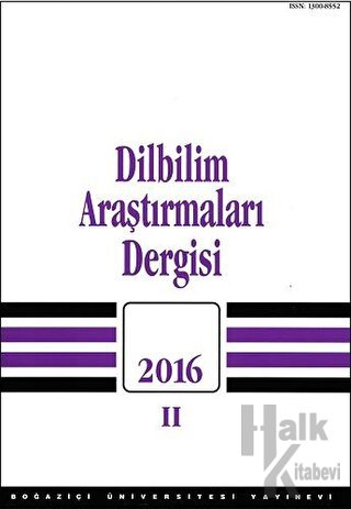 Dilbilim Araştırmaları Dergisi 2016 - 2 - Halkkitabevi