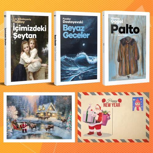 Dünya Klasikleri Üçlü Set - İçimizdeki Şeytan - Beyaz Geceler - Palto ve Kartpostal