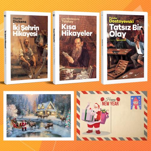 Dünya Klasikleri Üçlü Set - İki Şehrin Hikayesi - Kısa Hikayeler - Tatsız Bir Olay ve Kartpostal