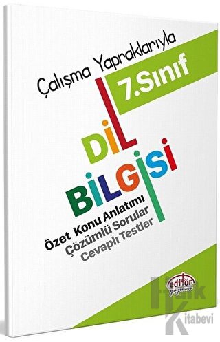 Editör Yayınları 7. Sınıf Dil Bilgisi Özet Konu Anlatımı - Halkkitabev