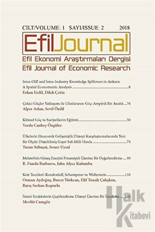 Efil Ekonomi Araştırmaları Dergisi Cilt: 1 Sayı: 2 - Halkkitabevi