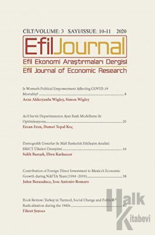 Efil Ekonomi Araştırmaları Dergisi Cilt: 3 Sayı: 10 -11 2020 - Halkkit