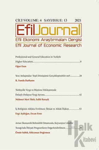 Efil Ekonomi Araştırmaları Dergisi Cilt: 4 Sayı: 13 - 2021 - Halkkitab