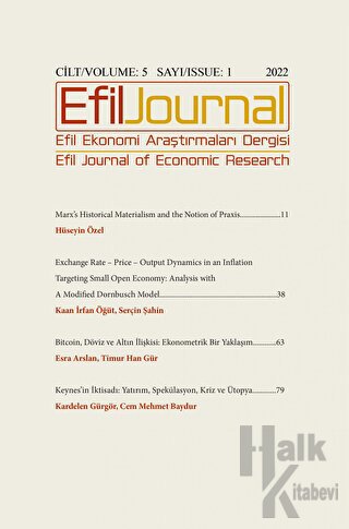 Efil Ekonomi Araştırmaları Dergisi Cilt: 5 Sayı: 1