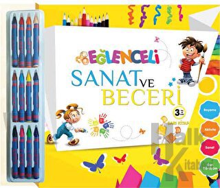 Eğlenceli Sanat ve Beceri Sarı Kitap (3 Yaş - Kalemli)