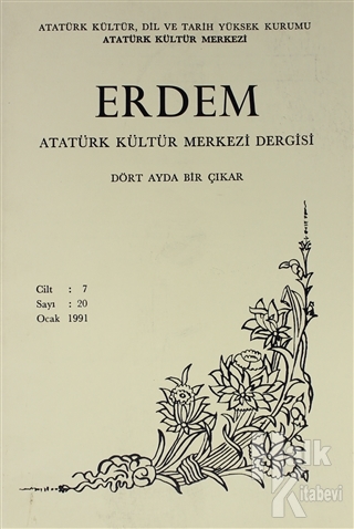 Erdem Atatürk Kültür Merkezi Dergisi Sayı : 20 Ocak 1991 (Cilt 7) - Ha
