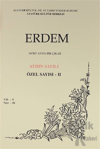 Erdem Atatürk Kültür Merkezi Dergisi Sayı: 26 Eylül 1996 Özel Sayısı - 2 (Cilt 9 )