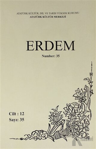 Erdem Atatürk Kültür Merkezi Dergisi Sayı: 35 Mayıs 2000 (Cilt 12) - H