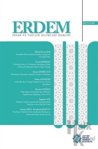 Erdem Atatürk Kültür Merkezi Dergisi Sayı: 71-72 2017