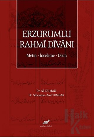 Erzurumlu Rahmi Divanı Metin - İnceleme - Dizin - Halkkitabevi