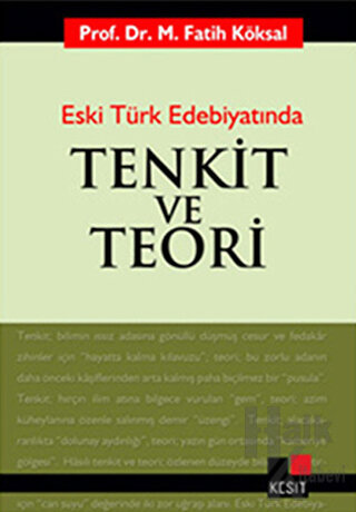 Eski Türk Edebiyatında Tenkit ve Teori - Halkkitabevi