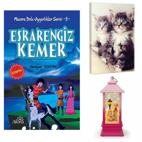 Esrarengiz Kemer - Maviş Kediler Planlama Defteri ve Melodi ve Huzur Fener Tipi Işıklı Kar Küresi